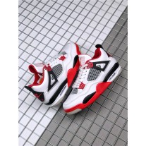 Nike Air Jordan 4 Retro Mars Men's White Fire Red Black Basketball Shoes