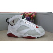 Nike Air Jordan 7 Retro Hare Men's White/True Red-Light Silver-Tourmaline Basketball Shoes 304775-125