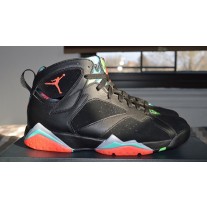 Nike Air Jordan 7 Retro Marvin the Martian Men's Black/Infrared 23-Blue Graphite Basketball Shoes 705350-007