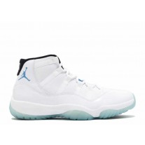 Men's Nike Air Jordan 11 Retro Legend Blue Basketball Shoes White/Black-Legend Blue 378037-117