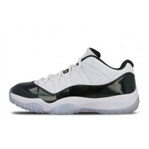 Nike Air Jordan 11 Low "Emerald" Basketball Shoes White/Emerald Rise-Black 528895-145