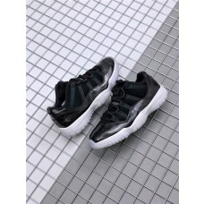 Nike Air Jordan 11 Retro Low "Barons" Men's Black/Metallic Silver-White Basketball Shoes 528895-010