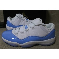 Nike Air Jordan 11 Retro Low Columbia Men's White/University Blue Basketball Shoes 528895-106
