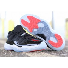 Nike Air Jordan 11 Retro Low "INFRARED 23" GS Black/Infrared 23/Pure Platinum Basketball Shoes 528896-023