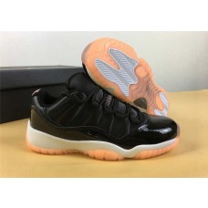 Nike Air Jordan 11 Retro Low "Bleached Coral" GS Black / Bleached Coral - White Basketball Shoes 580521-013