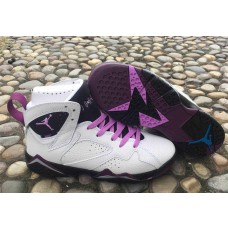 Nike Air Jordan 7 Retro Fuchsia Glow GS White/Fuchsia Glow-Black-Mulberry Basketball Shoes 442960-127