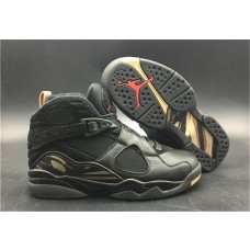Nike Air Jordan 8 Retro OVO Men's Black/Metallic Gold-Varsity Red-Blur Basketball Shoes AA1239-045