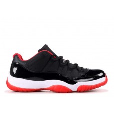 Nike Air Jordan 11 Retro LOW "BRED" Basketball Shoes Black/Varsity Red-White 528895-012