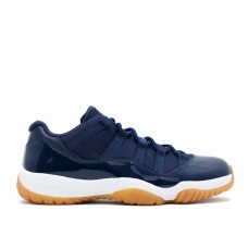 Men's Nike Air Jordan 11 Retro Low "Navy Gum" Basketball Shoes Midnight Navy/White/Gum-Light Brown 528895-405