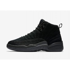 Men's Air Jordan 12 Ovo "Black" Basketball Shoes Black/Black-Metallic Gold 873864-032