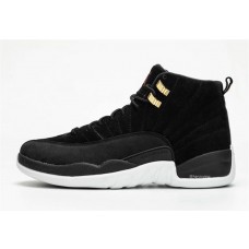 Men's Nike Air Jordan 12 Retro "Reverse Taxi" Basketball Shoes Black/White-Taxi-Black 130690-017