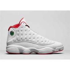 Men's Nike Air Jordan 13 Retro History of Flight Basketball Shoes White/Metallic Silver-University Red 414571-103
