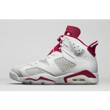 Men's Air Jordan 6 "Alternate" Basketball Shoes White/Pure Platinum-Gym Red 384664-113