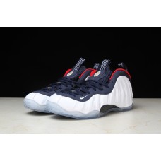 Discount Air Foamposite One “Olympic” ObsidianUniversity White Online