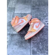 Air Jordan 1 Mid Apricot Orange Shoes