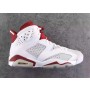 Nike Air Jordan 6 Retro Alternate Men's White/Pure Platinum-Gym Red Basketball Shoes 384664-113