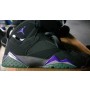 Men's Ray Allen x Nike Air Jordan 7 "Bucks" Basketball Shoes Black/Fierce Purple-Dark Steel Grey 304775-053