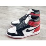 Nike Air Jordan 1 Retro Satin "Black Toe" GS White/Black/Red Basketball Shoes